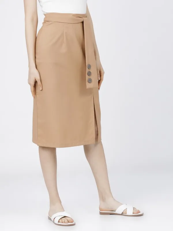  Tokyo Talkies Women Beige Midi Skirts