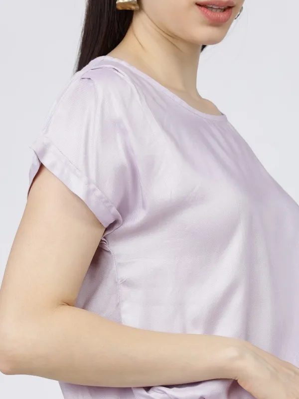  Tokyo Talkies Women Purple Solid Regular Tops