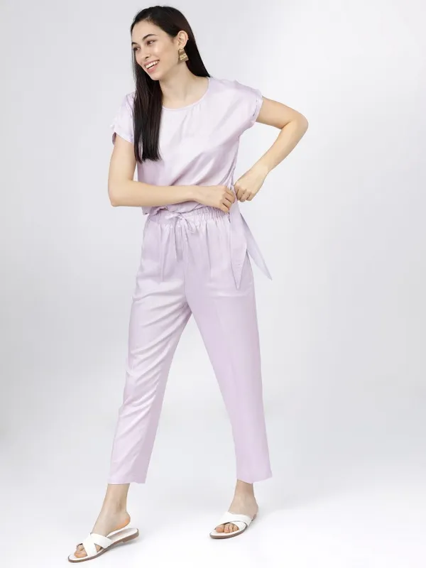  Tokyo Talkies Women Purple Solid Regular Tops