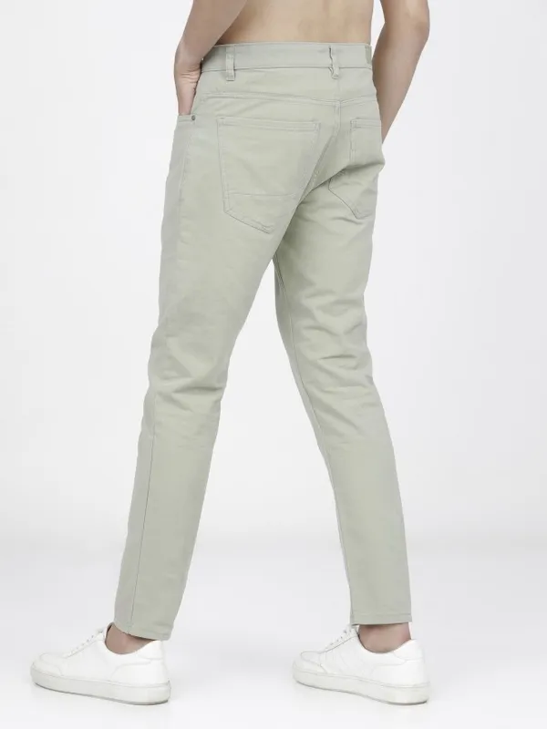  Ketch Men Teal Tapered Fit Solid Casual Trousers