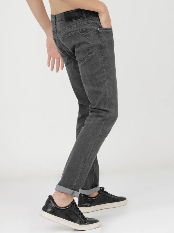  Ketch Men Grey Slim Fit Clean Look Jeans