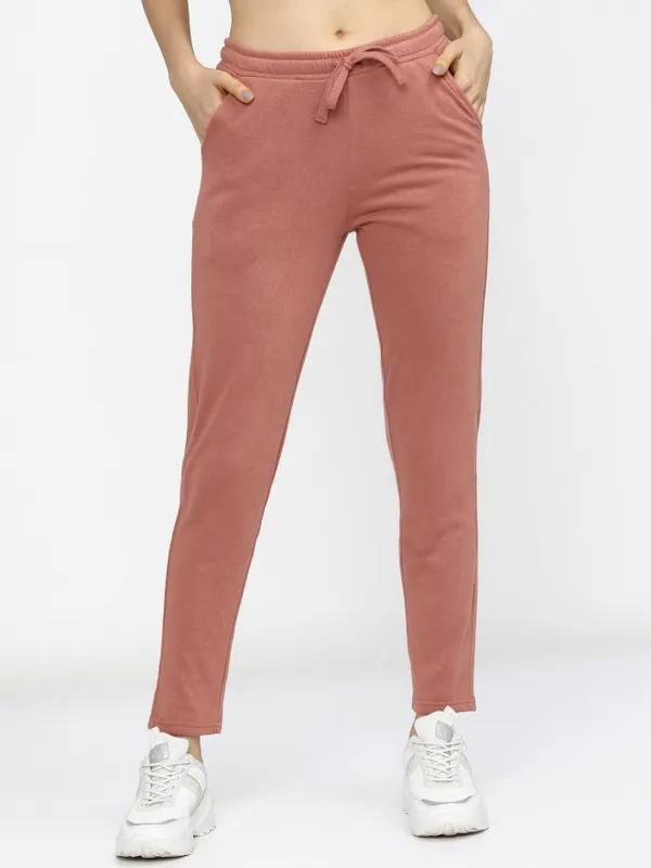  Tokyo Talkies Women Pink Slim Fit Track Pants