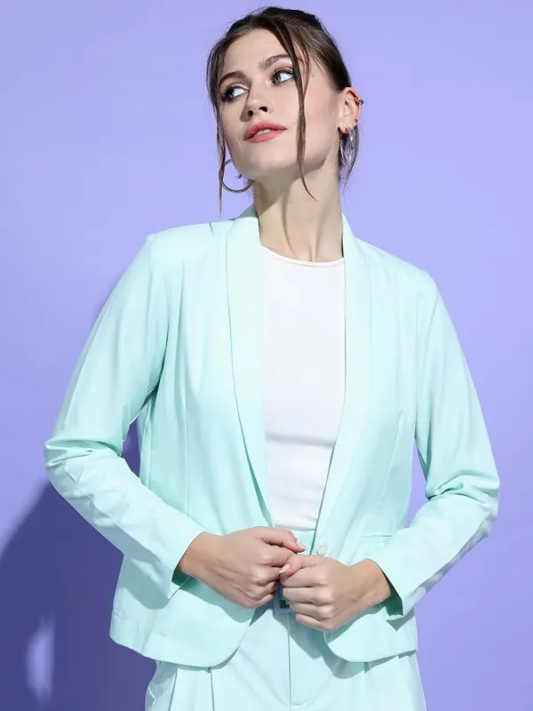 Solid Regular Fit Blazers