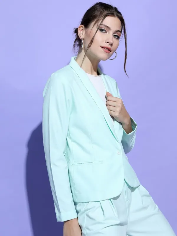 Solid Regular Fit Blazers