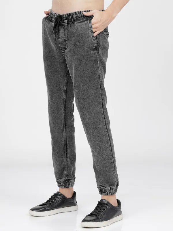  Ketch Men Grey Jogger Clean Look Jeans