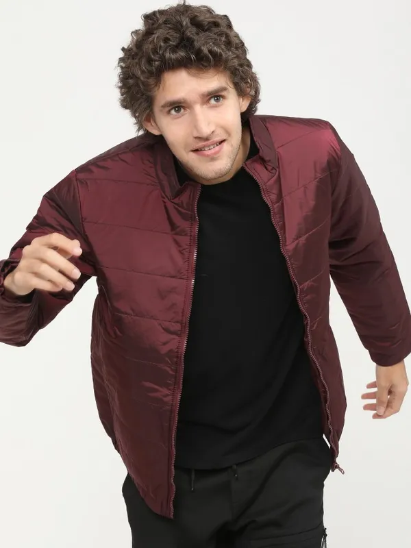 Highlander Men Red Solid Puffer Jacket