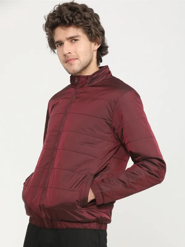 Highlander Men Red Solid Puffer Jacket