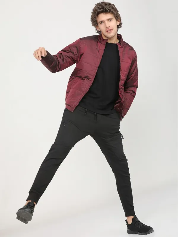 Highlander Men Red Solid Puffer Jacket