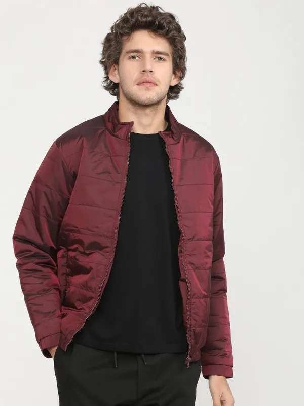 Highlander Men Red Solid Puffer Jacket