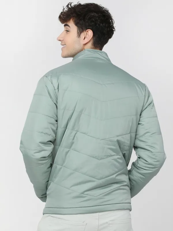 Highlander Men Green Solid Puffer Jacket