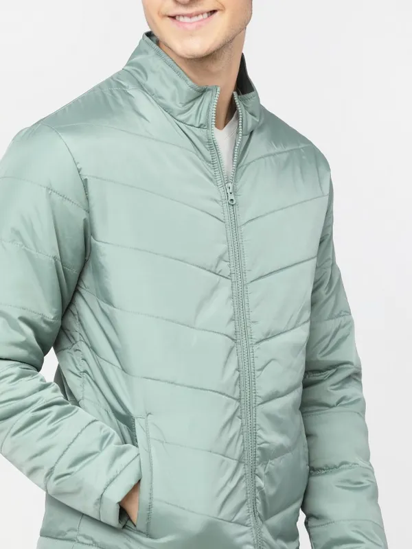 Highlander Men Green Solid Puffer Jacket