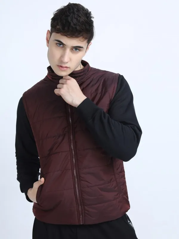 Highlander Men Red Solid Puffer Jacket