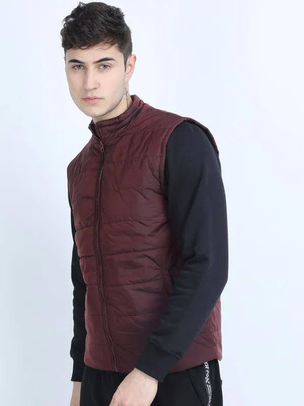 Highlander Men Red Solid Puffer Jacket