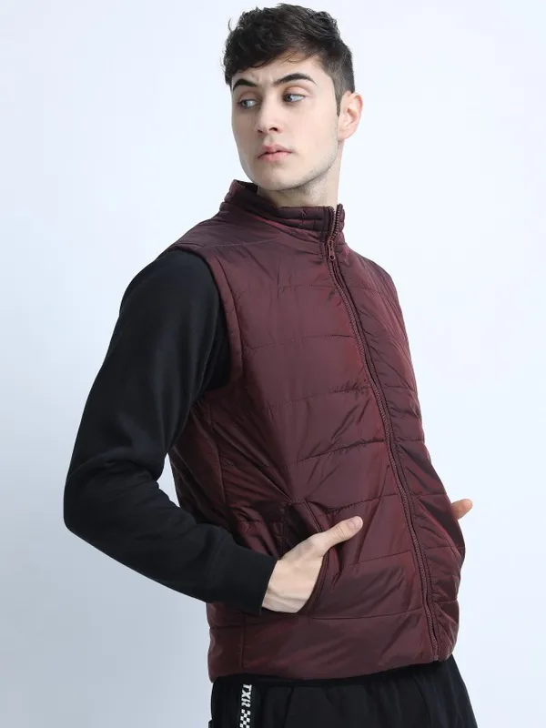 Highlander Men Red Solid Puffer Jacket