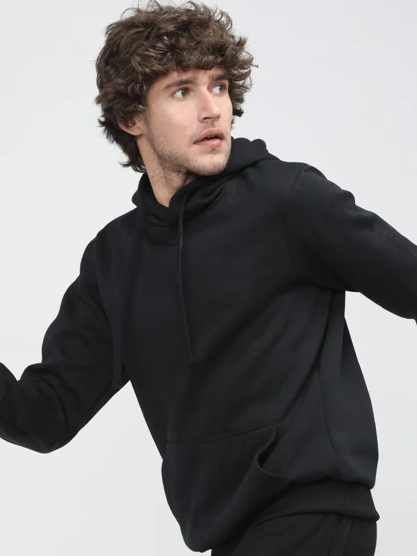  Highlander Men Black Hood Pullover Sweatshirts