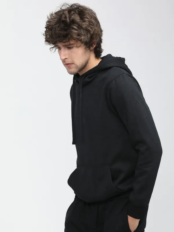  Highlander Men Black Hood Pullover Sweatshirts