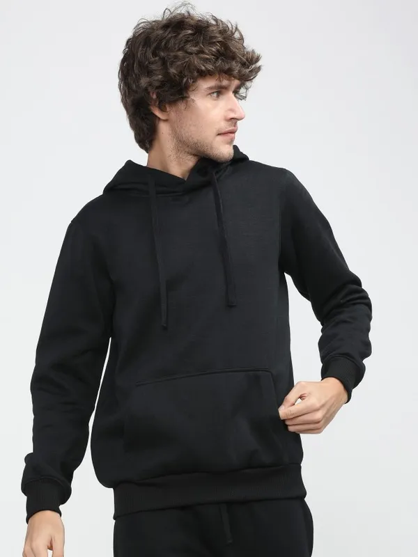  Highlander Men Black Hood Pullover Sweatshirts