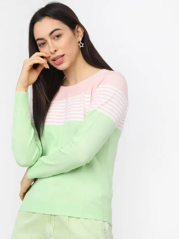 Tokyo Talkies Women Multi Round Neck Sweaters