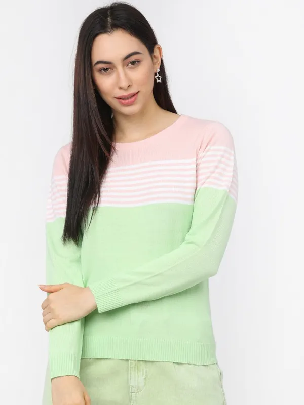 Tokyo Talkies Women Multi Round Neck Sweaters