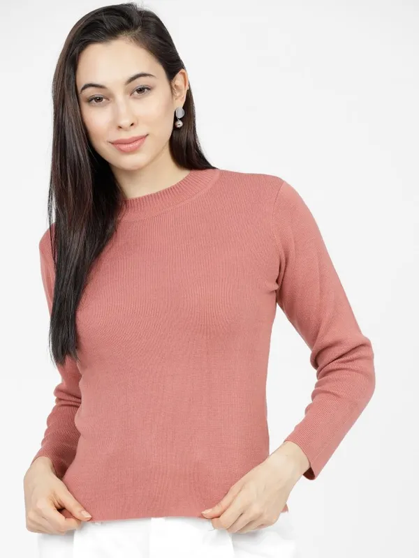  Tokyo Talkies Women Rose Round Neck Sweaters