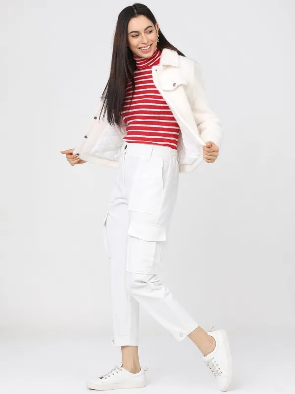  Tokyo Talkies Women Red Turtle Neck Sweaters