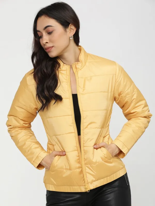  Tokyo Talkies Women Yellow Puffer Jacket Jackets