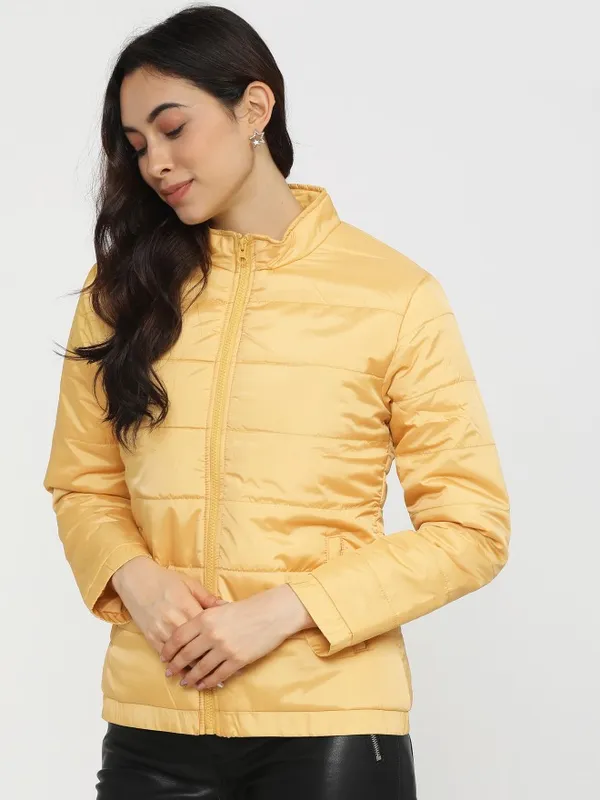  Tokyo Talkies Women Yellow Puffer Jacket Jackets