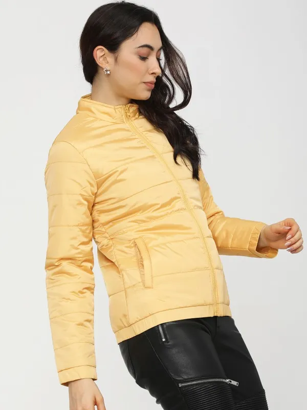  Tokyo Talkies Women Yellow Puffer Jacket Jackets