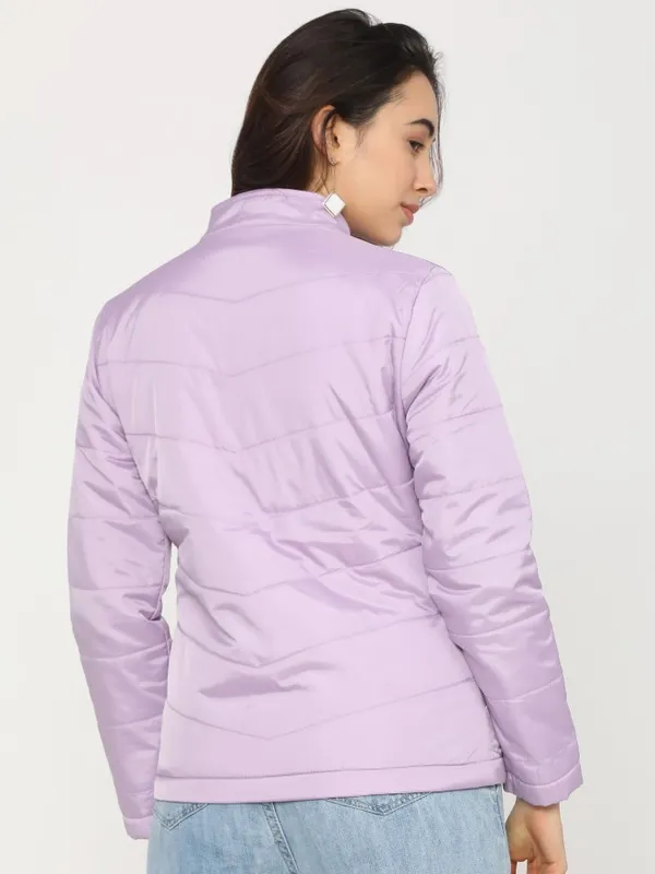  Tokyo Talkies Women Purple Puffer Jacket Jackets