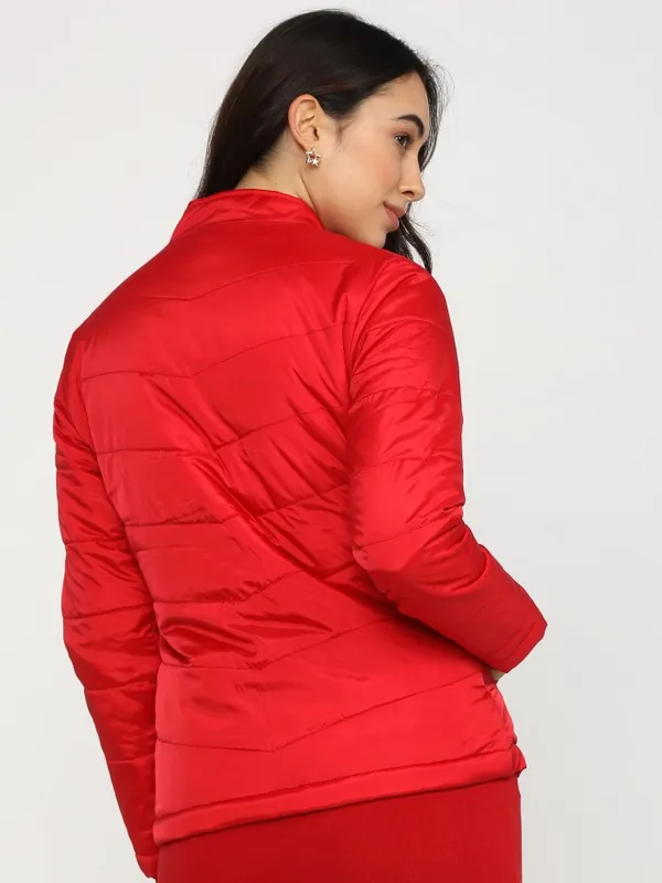  Tokyo Talkies Women Red Puffer Jacket Jackets