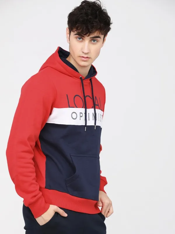  Highlander Men Red Hood Pullover Sweatshirts