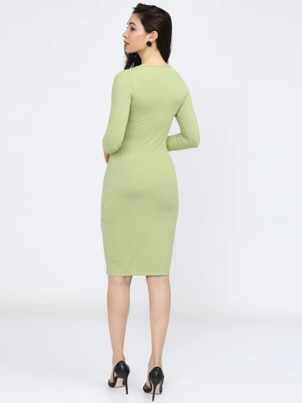  Tokyo Talkies Women Green Solid Bodycon Dresses