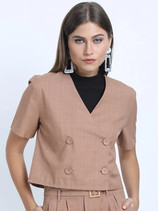 Checked Regular Fit Blazers