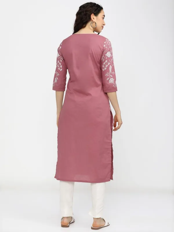  Vishudh Women Pink Printed Straight Kurtas