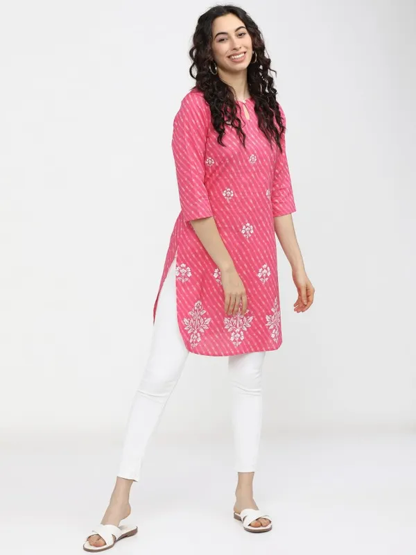 Round Neck Printed Tunic