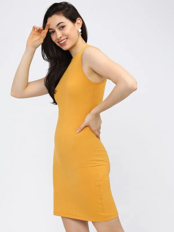  Tokyo Talkies Women Yellow Solid Bodycon Dresses