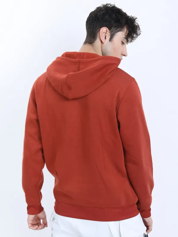 Men Solid Hoodie Sweatshirt