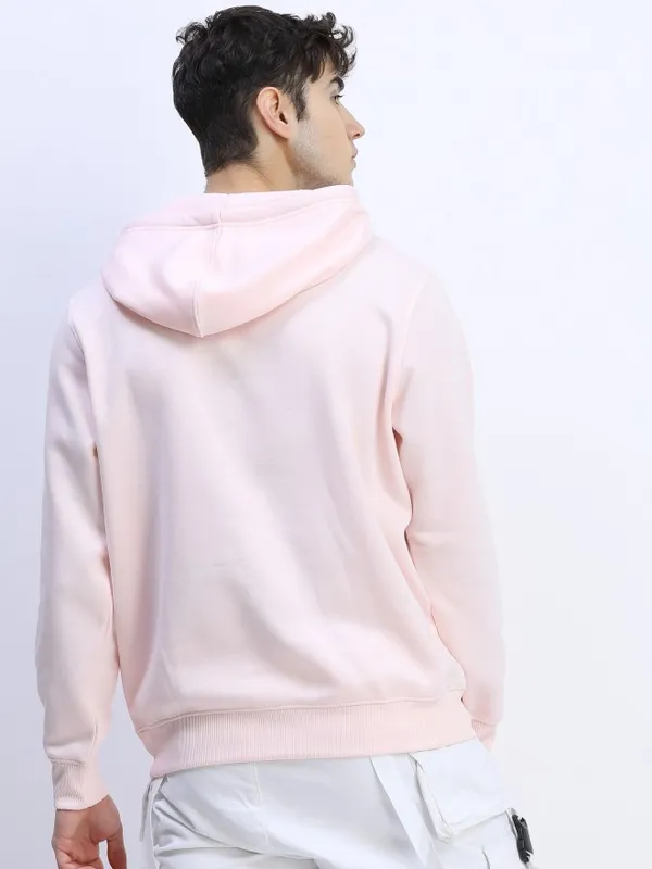 Men Solid Hoodie Sweatshirt