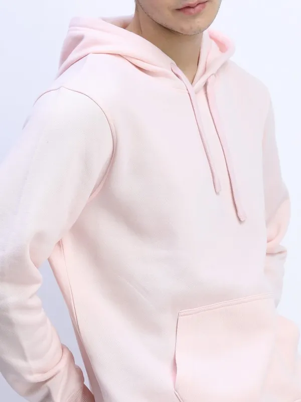 Men Solid Hoodie Sweatshirt