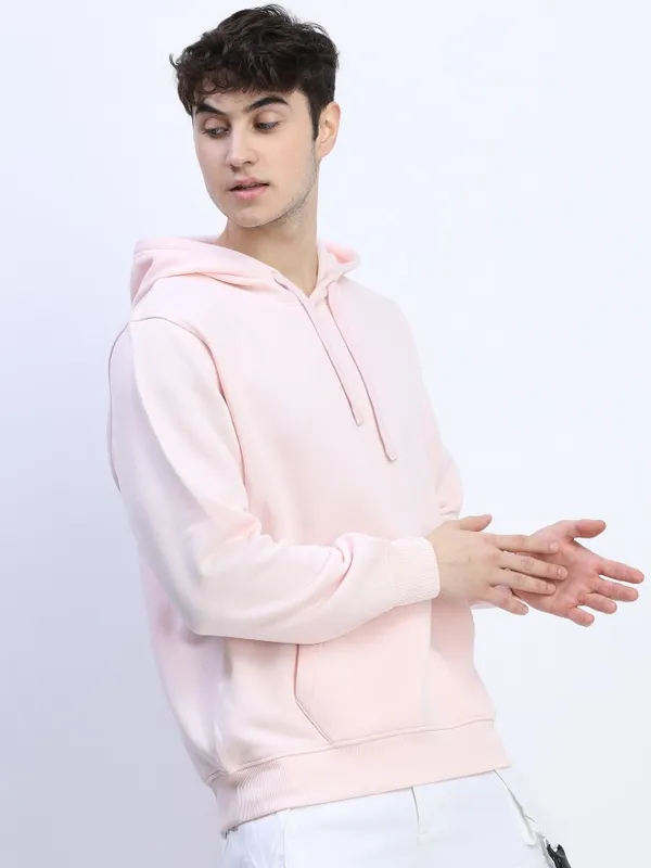 Men Solid Hoodie Sweatshirt