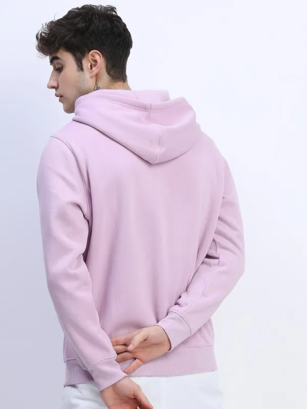 Men Solid Hoodie Sweatshirt