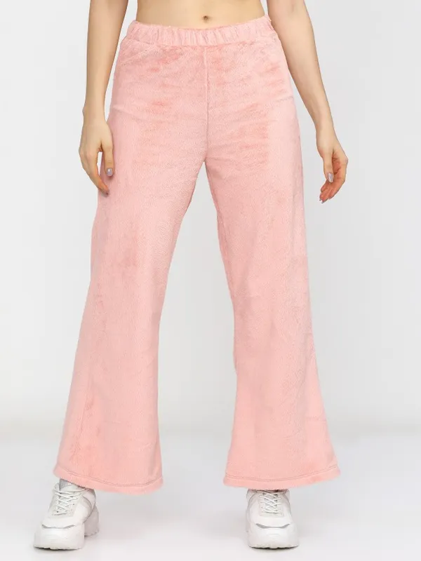  Tokyo Talkies Women Pink Flared Track Pants