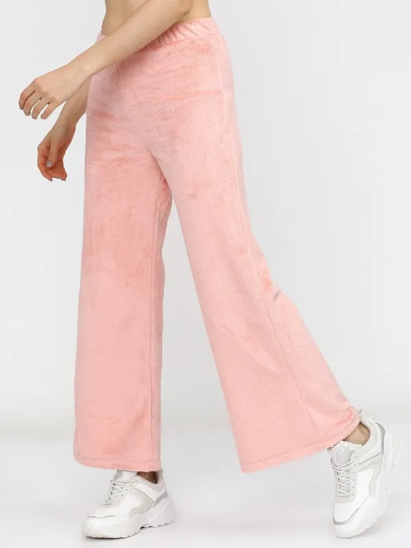  Tokyo Talkies Women Pink Flared Track Pants