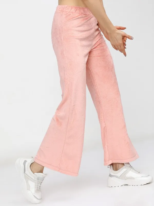  Tokyo Talkies Women Pink Flared Track Pants