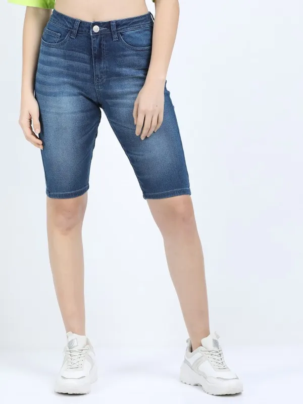  Tokyo Talkies Women Blue Regular Fit Shorts