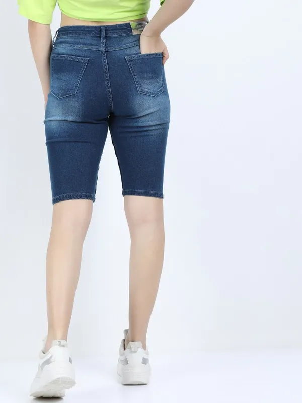  Tokyo Talkies Women Blue Regular Fit Shorts