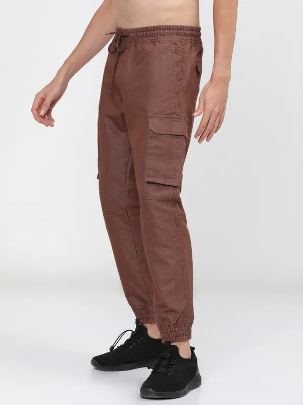  Ketch Men Rose Regular Fit Solid Casual Trousers
