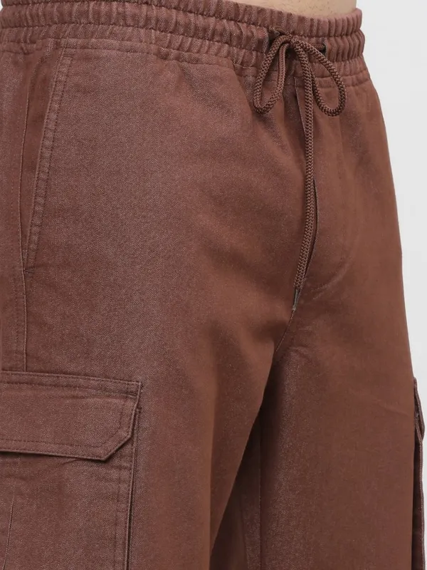  Ketch Men Rose Regular Fit Solid Casual Trousers