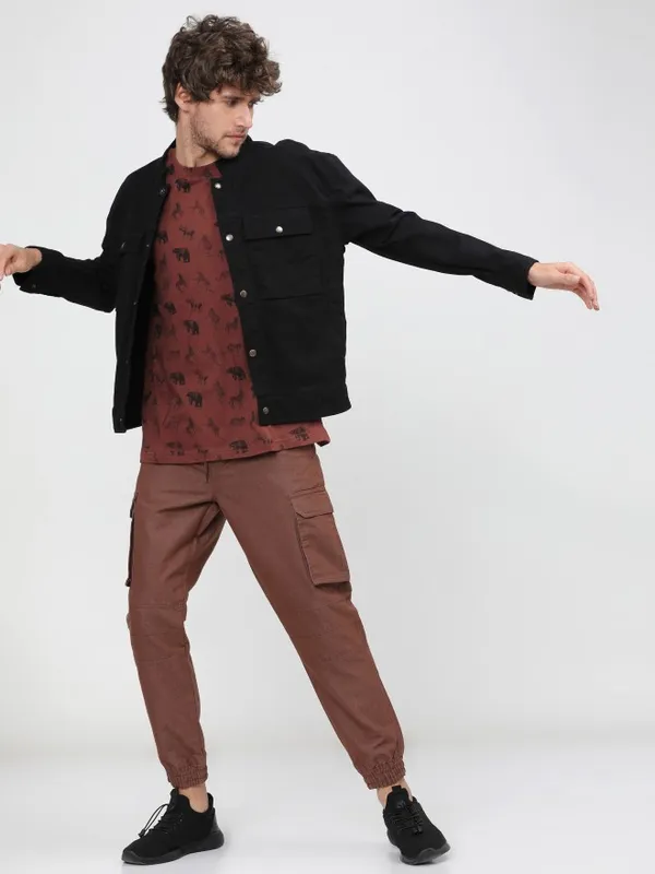  Ketch Men Rose Regular Fit Solid Casual Trousers
