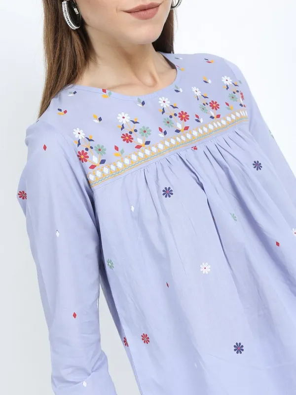  Vishudh Women Mauve Printed Regular Tops